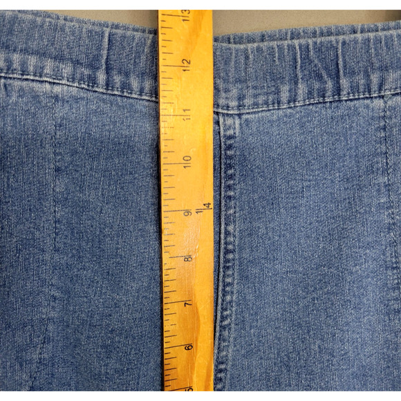 Real Size Jeans Womens XXL Light Blue Pull On Elastic Waist Straight Leg Stretch - Picture 10 of 15